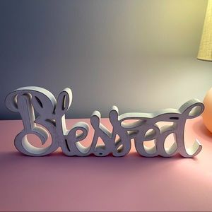 “Blessed” wooden decor